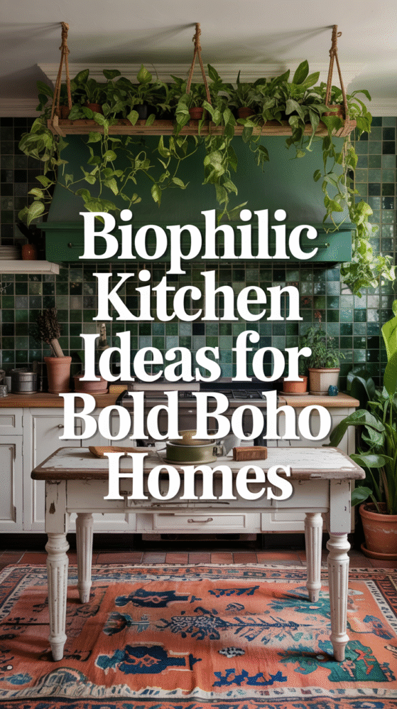 Maximalist Biophilic Boho Kitchen Design