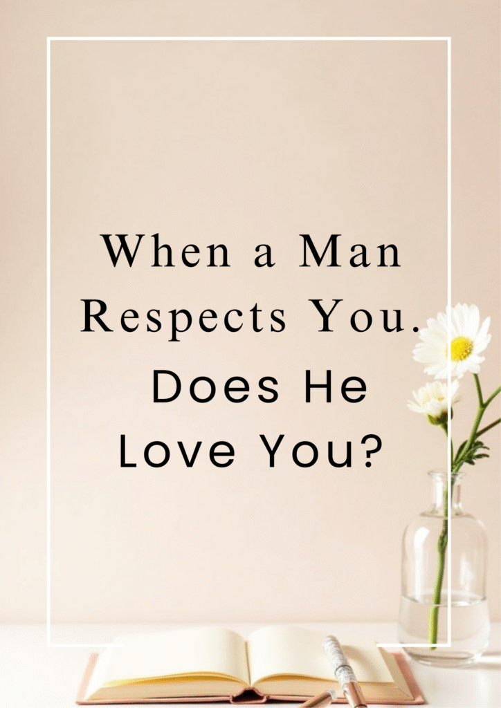 : When a Man Respects You, Does He Love You?