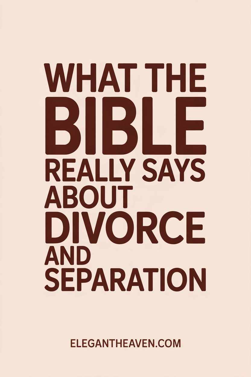 Reasons for Divorce in the Bible