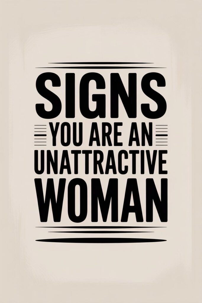 10 Signs You Are an Unattractive Woman (And What You Can Actually Do About It)