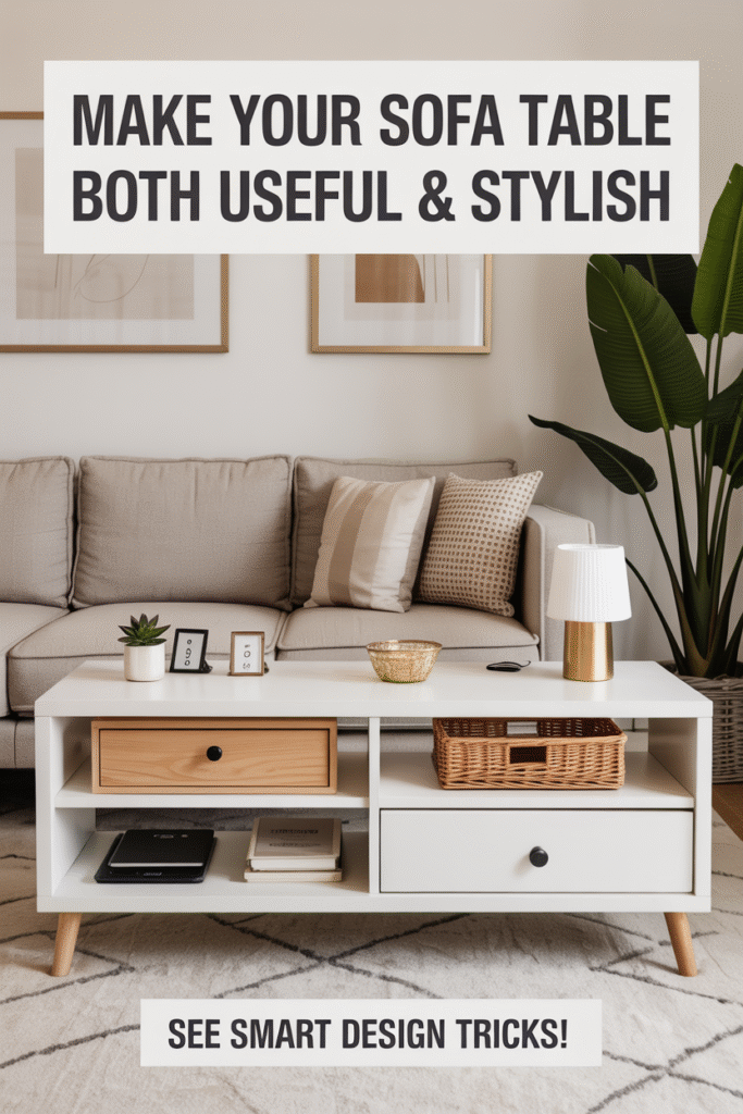 Sofa Table Behind Couch Design and Decor Ideas