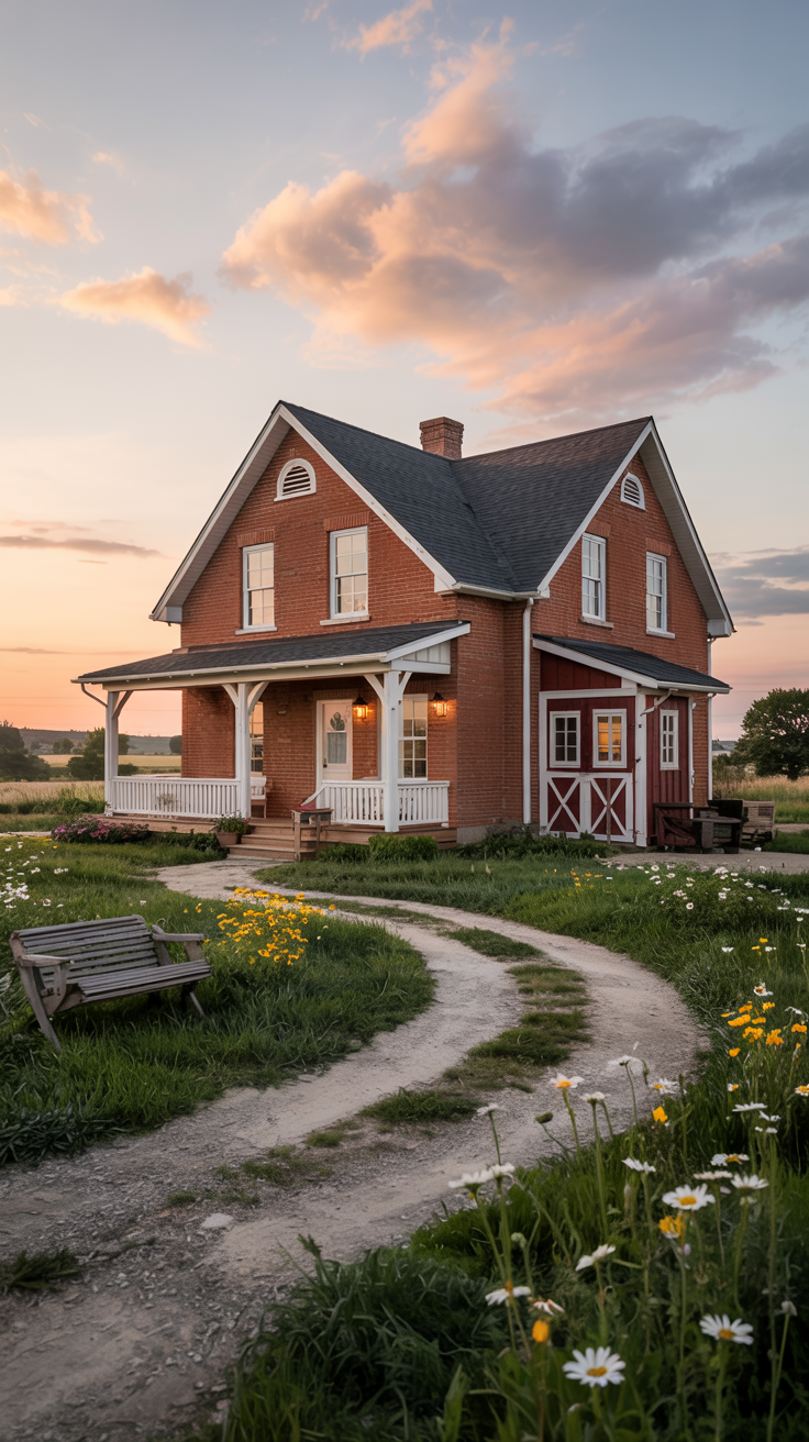Beautiful Exterior Colors for Red Brick Houses