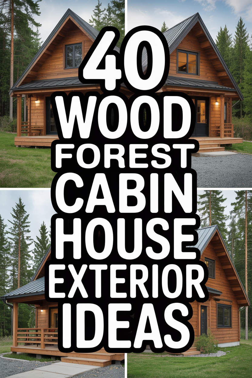 Forest Cabin House Exterior Ideas